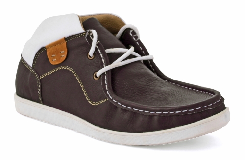 Brown Genuine Leather Low Ankle Boots for Men Online